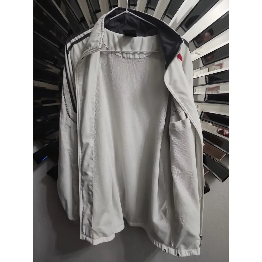 Vintage Adidas, white windbreaker, 3 stripes, jacket 1990